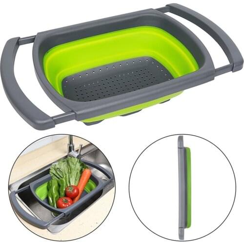 Foldable Colander Drain Strainer Baskets Fruit Vegetable Sifter Washer Sink Strainers Sieve Dropshipping Kitchen Accessories