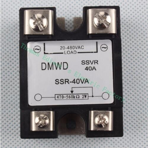 Solid state relay SSR-40VA 40A 470-560k ohm TO 20-480V AC SSR 40VA relay solid state Resistance Regulator