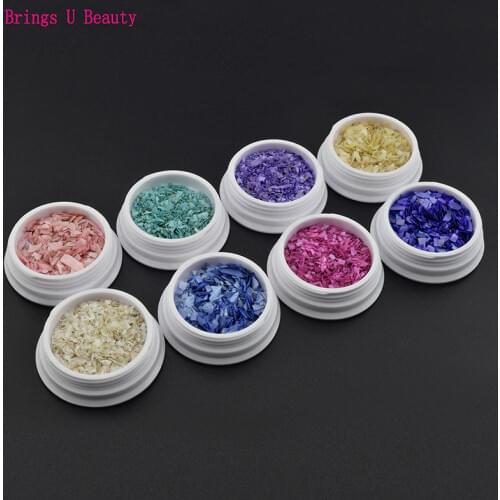 Nail Art Decorations Nail Glitter Shellfish Sea Shell Sequins Irregular Mixed DIY Gel Polish Nail Accessories Decals Tools 10g