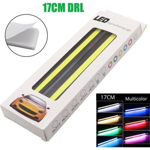 2Pcs 17cm Universal Daytime Running Light COB DRL LED Car Lamp External Lights Auto Waterproof Car Styling Led DRL Lamp