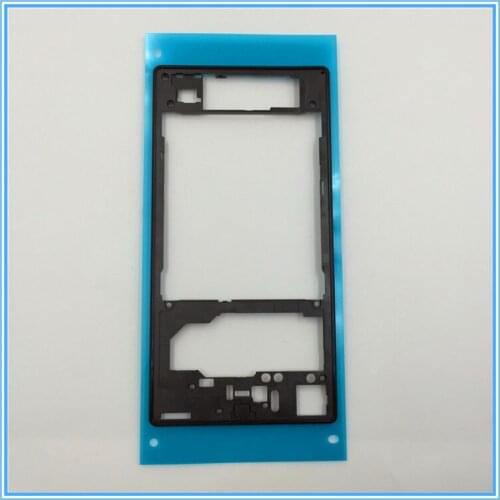 High Quality Replacement Parts Rear Back Middle Housing Frame Bezel Plate for Sony Xperia Z1 L39h C6903 Whole Sale with stickers