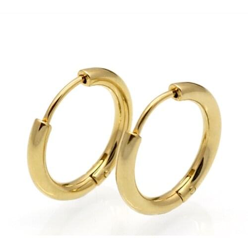 6 style silver/gold color different size earring women fashion cute circles round earring q02