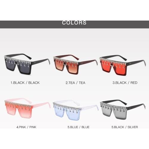 CRSD 2020 DIY Shining Diamond Sunglasses Women Brand Designer Dripping Plastic Square Sun Glasses Female Rimless Colorful Shades