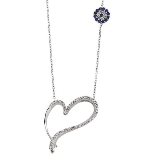 Sterling silver Heart Women Necklace
