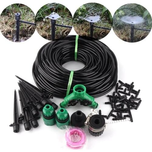 10m~50m Garden Watering Kits 13.5cm Adjustable Ground Insert Dripper DIY Micro Irrigation Kits Greenhouse Irrigation System