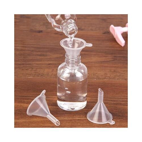 10pcs/lot Mini Funnel Filling Empty Bottle Packing Tool For Travel Plastic Mini Small Funnels For Perfume Liquid Essential