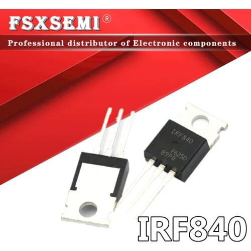 100pcs IRF840 TO-220 IRF840PBF TO220 N-CHANNEL ENHANCEMENT-MODE SILICON GATE TMOS POWER FIELD EFFECT TRANSISTOR