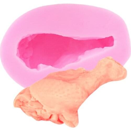 3D Chicken Leg Shape Silicone Mold Pastry Biscuits Mould Fondant Cake Mold Cookies Molds Candy Chocolate Decor Baking Moulds