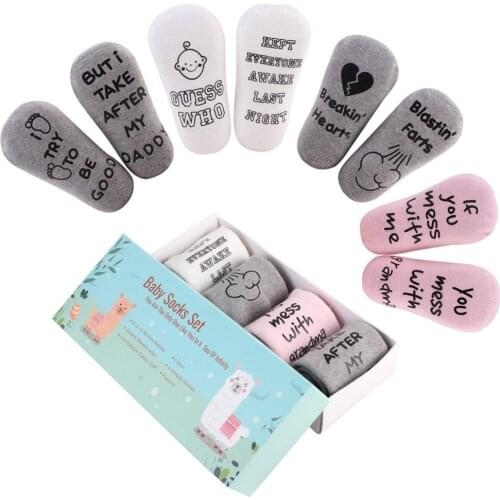 8pcs/Set Adorable Socks Portable Practical Durable Delicate Design Girls Boys Warm Soft Infants Stretch Autumn Socks