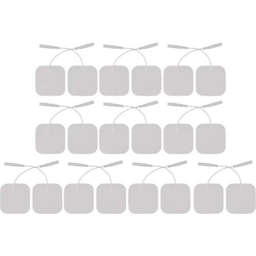 A6HB 20pcs Universal Tens Electrode Strong Self-adhesive 2"X2" 2mm/2.5mm Plug