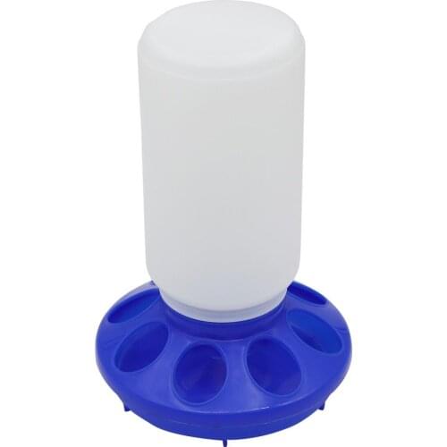 Automatic Poultry Chicken Drinking Feeding Tools Blue Plastic Feeders Quail Ducks Feed Bucket Poultry Farming Animals Equipments