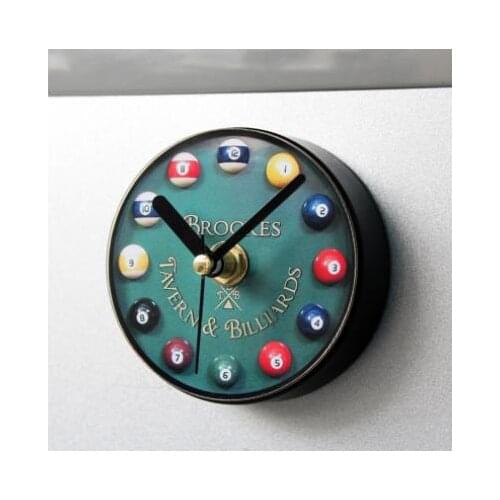 European retro billiard Snooker refrigerator magnet wall clock Watch fashion creative billiard refrigerator clock