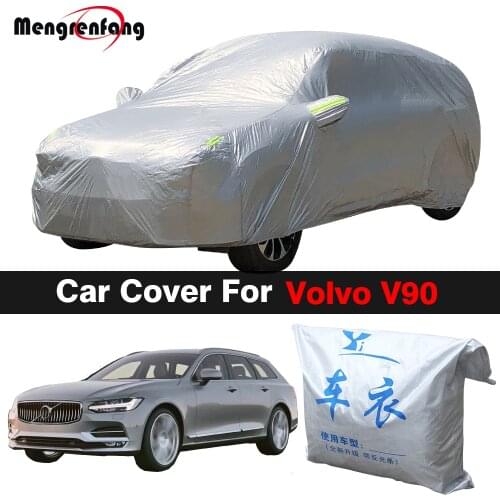 Full Car Cover Outdoor Sun Shade Anti-UV Snow Rain Protection Auto Cover Dustproof For Volvo V90