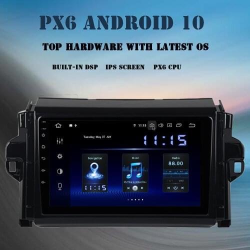 1 din Android 10.0 Car Radio for Toyota Fortuner 2016 2017 2018 Multimedia player 9" IPS screen GPS Navi DSP HDMI 4GB+64GB