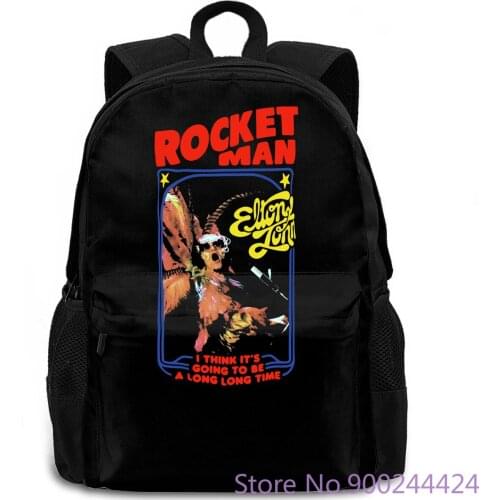Elton John Rocket Feather Suit Black women men backpack laptop travel school adult student