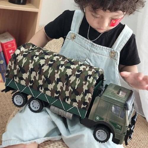1:18 Big Vehicle Model Toy Diecast Engineering Dump Fire Crane Truck Transport Military Tow Car Educational Children Boy Gift