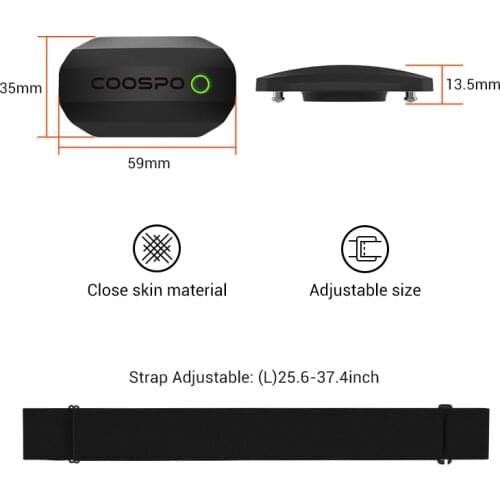 CooSpo Chest Heart Rate Monitor H808S Strap Bluetooth 4.0 ANT+ Heart Rate Sensor Waterproof For Wahoo Garmin Bike Computer