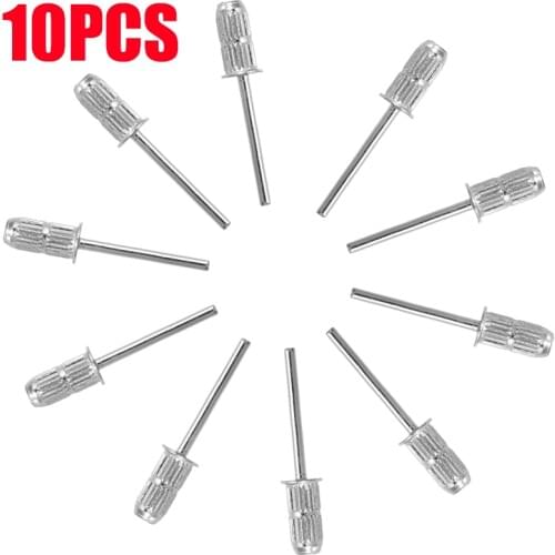 10pcs 2.35mm Nail Power Drill Bit Nails Sanding Mandrel Drum Manicure Pedicure Grinding Tools Accessories