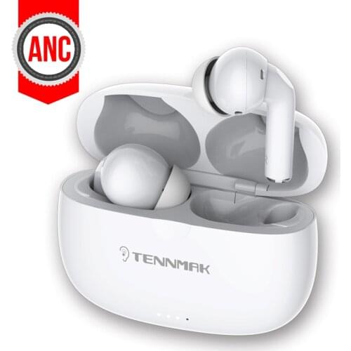 TWS ANC True Wireless Active Noise Canceling Earphones,TENNMAK PRO-ANC Bluetooth Earbuds, 30Hrs Play Time,Wireless Charge