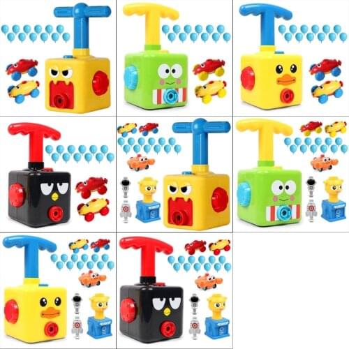 New Power Balloon Launch Tower Puzzle Toy Fun Educational Inertia Energy Balloon Kids Car Toy Popular Gift Toys
