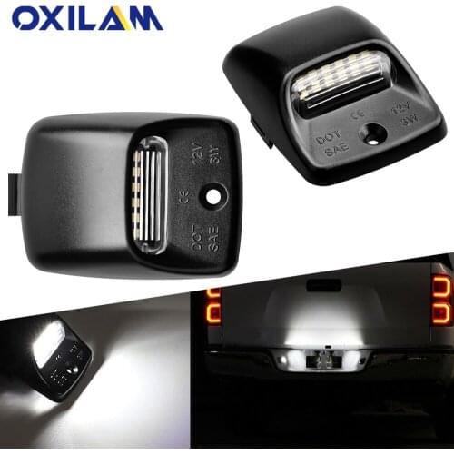Oxilam 2Pcs LED License Plate Light Lamp For Toyota Tacoma 2005-2015 Tundra 2000-2013 Number License Plate Light Error Free