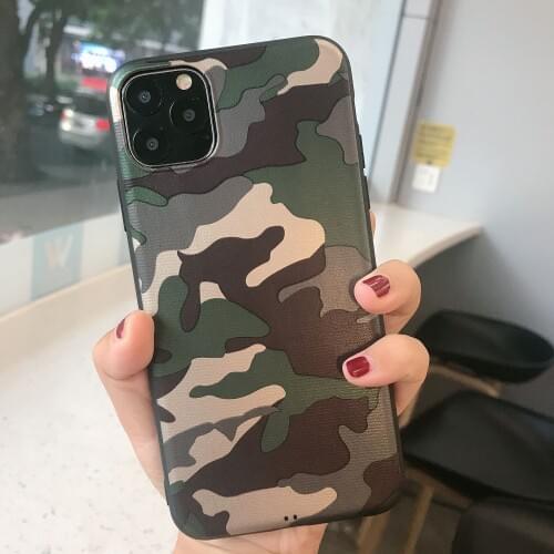 SKIICAPA Camouflage Soft Case for iphone 11 Pro Max Camo Cover Silicone Shockproof Phone Cases for iphone XR XS Max 8 7 6s Plus