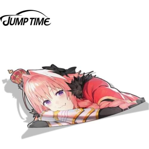 Jump Time 13cm x8.8cm Funny Waterproof Kawii Sexy Girl Astolfo Car Stickers Car Decals For Fate Grand Order Anime Vinyl Car Wrap