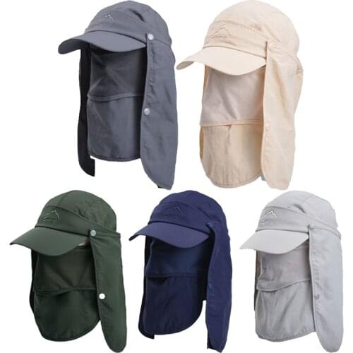 Unisex Sun Protection Hat UV Protection Face Neck Flap Sun Cap Face Man Sun Cap Summer Hat Work Casual Hat