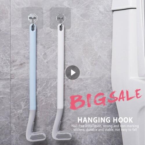 Durable Silicone Brush Golf Toilet Brush Creative Long Handle Toilet Cleaning Brush Household Cleaning Tools Bathroom Products