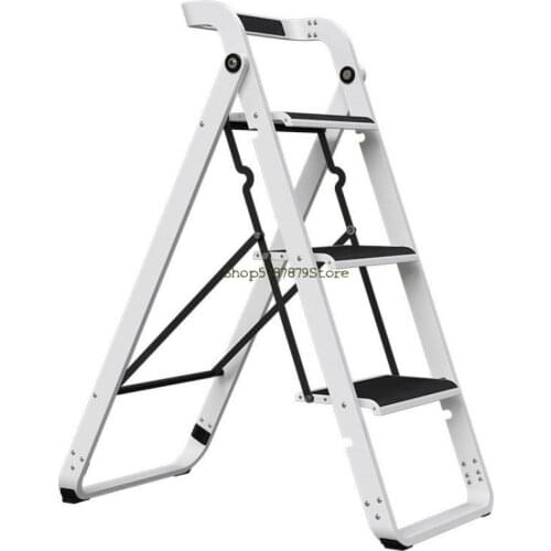 Folding ladder multifunctional household herringbone ladder aluminum alloy three-step ladder