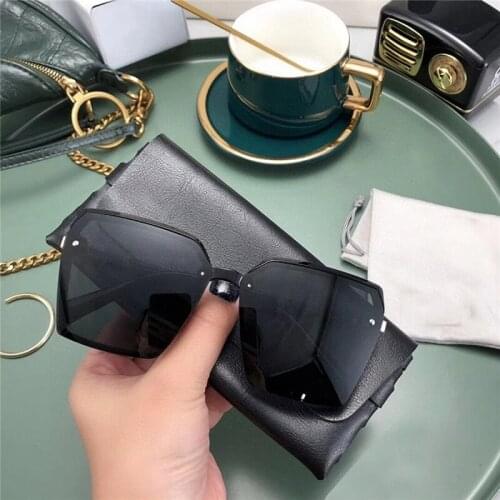 Retro sunglasses women polarized trend plain street style big frame sunglasses female Korean version of the new ladies sunglasse