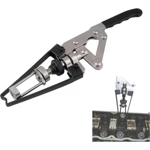 Overhead valve spring compressor clamp cam action cylinder head oil seal