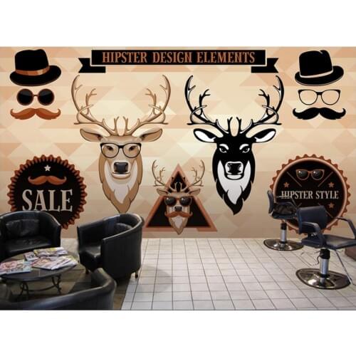 WDBH Custom photo 3d wallpaper Elk Fashion Shop Nail Salon Manicure living room decor 3d wall murals wallpaper for walls 3 d