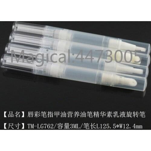 10/30/100pcs 3ml Empty DIY Makeup Rotating Pen Lip Gloss Cream /mascara/Eyelash Growth Liquid Tube Clear Teeth Whiten