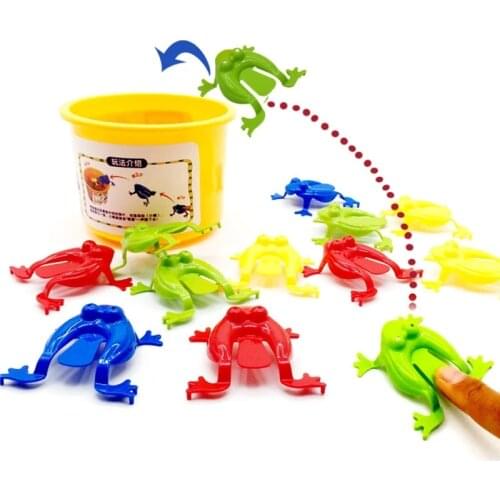 5/10 Pcs Jumping Frog Bounce Fidget Toys For Kids Novelty Assorted Stress Reliever Toys For Children Birthday Gift XMAS
