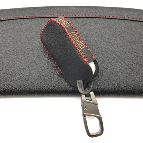 100% Leather car key fob skin set cover case holder for Kia 2018 2019 sportage R Stinger remote sorento cerato protect key shell