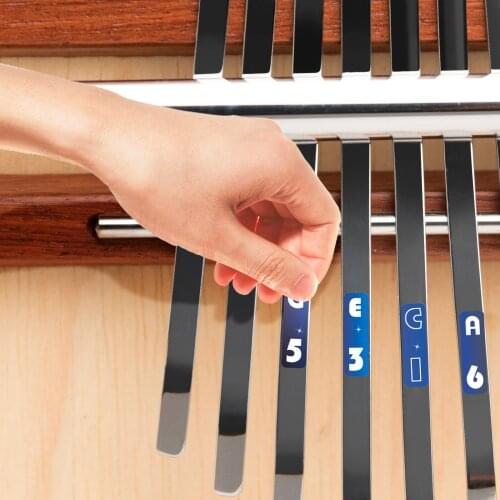 17-Key Kalimba Piano Scale Note Key Sticker Finger Percussion Set