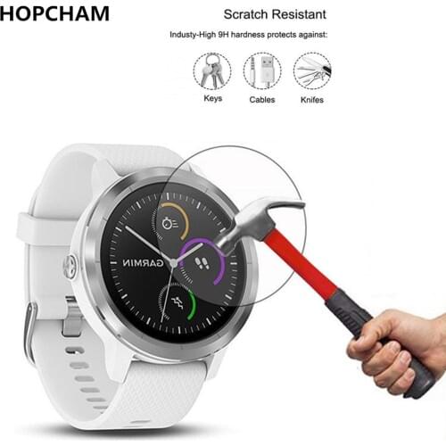 2018 NEW 9H 2.5D Anti-Scratch Bubble-Free Clear Tempered Glass Screen Protector Guard Film For Garmin Vivoactive 3 Vivoactive HR