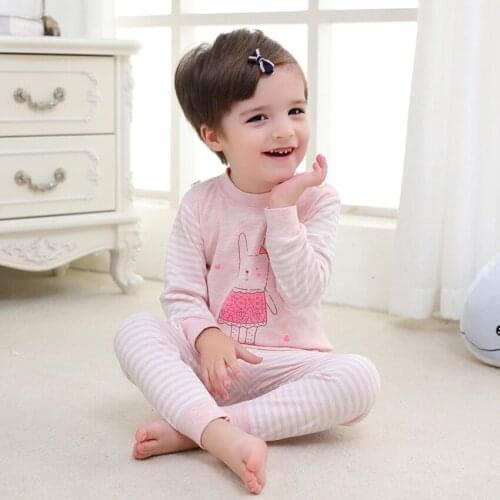 2021 Children Pajamas Costume Full Sleeve Children Sleepwear Pajamas Sets Set Kids Baby Girl and Boys Cartoon Casual Clothing