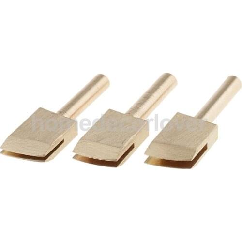 3pcs Brass Leather Solder Iron Tip Burn Edge Decorate for DIY Leather Craft