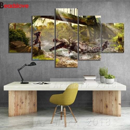 5 Pieces Monsters Battle War 5d diy Diamond embroidery mosaic diamond painting full square & round diy puzzle home art