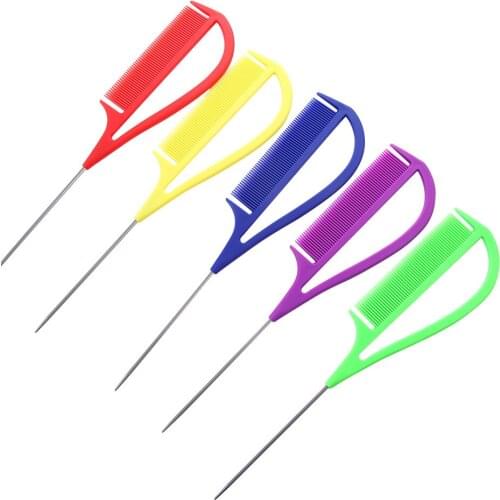 Highlighting Hair Comb ABS Weaving Highlighting Foiling Hair Comb For Salon Dyeing Tail Combs Brush Separate Parting For Hair