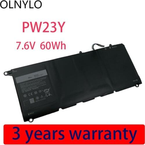 7.6V 60Wh PW23Y Laptop Battery for DELL XPS 13 9360 RNP72 TP1GT 13 2017 XPS 13-9360-D1605G series