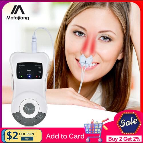 Rhinitis Allergy Reliever Anti Snoring Device Laser Therapy Nose Massager Low Frequency Pulse Sinusitis Treatment Health Care