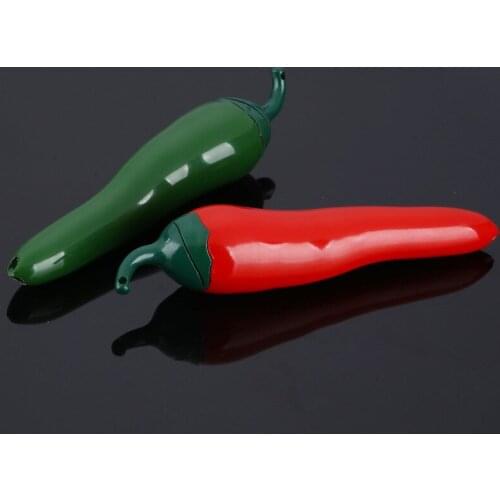 Butane Gas Inflatable Lighter Metal Zinc Alloy Chili Model Cigarette Lighters Creative Open Flame Funny Play Toy