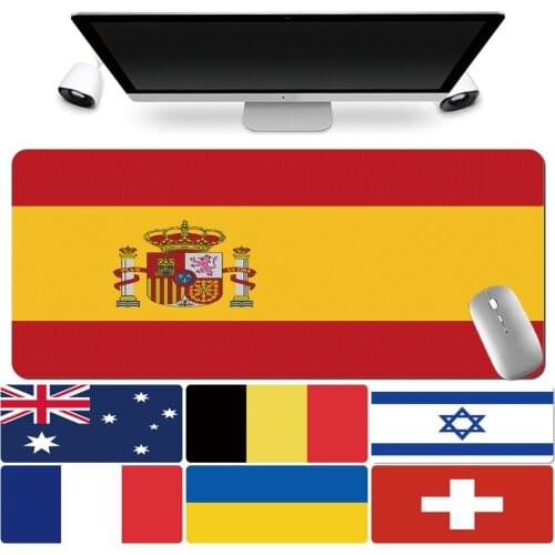 Mouse Pad Gaming Gamer Large Table Mat PU Leather Flag Pattern Series Waterproof Computer Keyboard Desktop Protection Pad