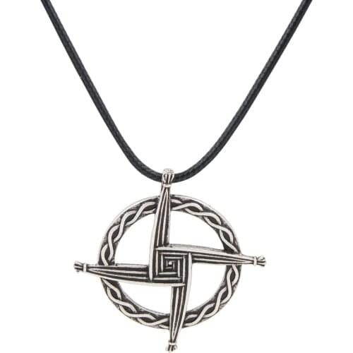Irish Talisman Pendant Necklace Celtics Cross Brigids For Women or Men Gift