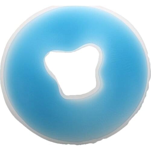 LBER Soft Salon SPA Massage Silicone Face Relax Cradle Cushion Bolsters Pillow Pad Beauty Care - Blue, M