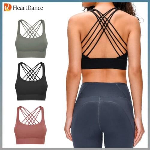 Lulu Align Tank Naked-Feel Fabric Anti-Sweat Training Yoga Fitness Bras Women Push Up Shockproof Running Sports Top