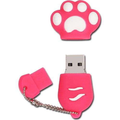 Cartoon Cat Claw Cute USB Flash Drive Usb 2.0 Stick Pen Drive 16GB 32GB Pen Driver Gifts Memory Flash Disk